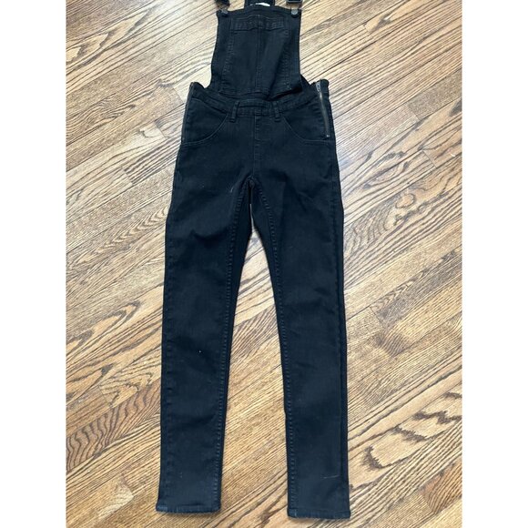 CHEAP MONDAY Dungaree Spray Denim Overalls Black Size XS - Picture 4 of 6